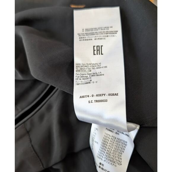 Diesel Black Ruffle Fray Hem Skirt Size 27 - Picture 10 of 10